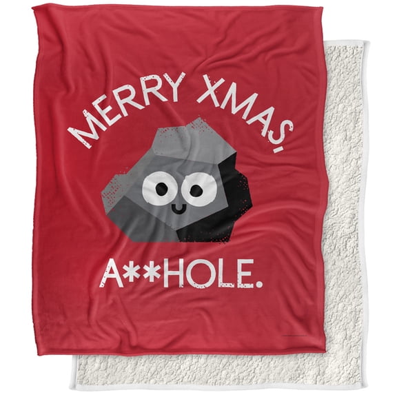 bCreative - David Olenick Blanket, 50'x60' Sock It to 'Em Silky Touch Sherpa Back Super Soft Throw Blanket