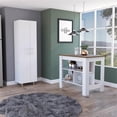 thumbnail image 2 of FM FURNITURE London 2-Piece Modern Engineered Wood Kitchen Set in White/Walnut, 2 of 10