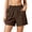 Brown, variant on Yievot Women's Cotton Shorts Elastic Waist Loose Fit Summer Beach Vacation Casual Shorts