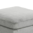 thumbnail image 4 of Bentley Modern style Ottoman made with Corduroy Fabric Gray, 4 of 5