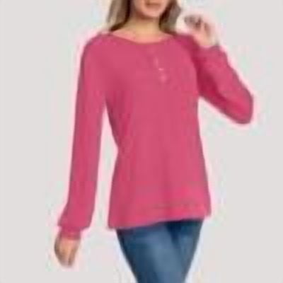 Dxzfnsa Women's Long Sleeve Tops Womens Solid Color Round Neck Button Up Tops Casual Blouse Loose Fit Pullover Sweatshirts