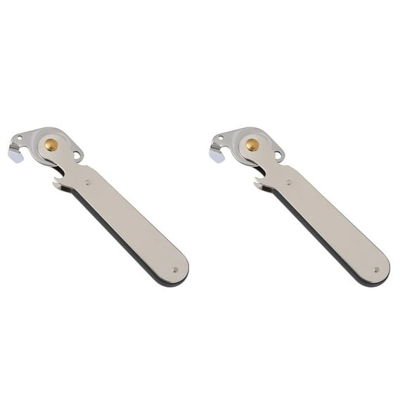 2pcs Manual Can Opener Stainless Steel Tin Opener Kitchen Can Piercer for Restaurant Home Camping