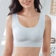 thumbnail image 3 of Gibobby Brasier deportivo para mujer Sujetador de seda de hielo ultrafino para mujer Sujetador deportivo inalámbrico sin costuras de talla grande(Plata de plata,4XL), 3 of 5
