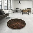 thumbnail image 4 of Ahgly Company Machine Washable Indoor Round Transitional Midnight Gray Area Rugs, 4' Round, 4 of 7