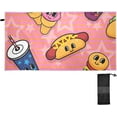 thumbnail image 2 of GZHJMY Ice Cream and Cola Microfiber Quick Drying Beach Towel with a Carrying Bag Super Absorbent and Sand Free Towel for Kids Teens Adults Travel Gym Camping Pool Yoga Outdoor and Picnic, 2 of 7