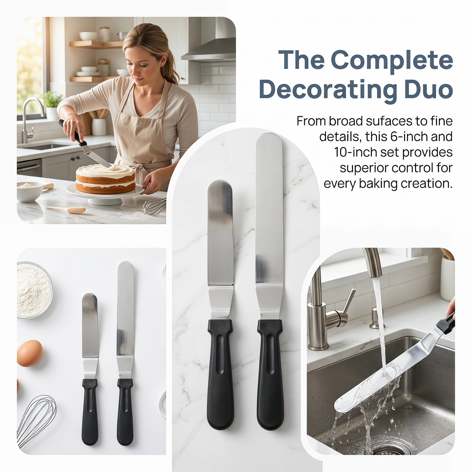 Unique Bargains 2Pcs Kitchen Spatula Set Heat-Resistant Cooking Utensils Bending-A