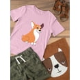 thumbnail image 3 of Cartoon Welsh Corgi Sitting T-Shirt Toddler -Image by Shutterstock,  3 Toddler, 3 of 4