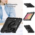 thumbnail image 4 of Case for iPad Mini 7 A17 Pro 2024/Mini 6 2021 8.3 Inch 7th/6th Gen with Screen Protector, 360 Degree Rotating Kickstand Hand Strap Shockproof Cover with Shoulder Strap, Black, 4 of 7