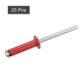 thumbnail image 3 of Unique Bargains Rivets Aveugles à Tête Ronde Plate en Aluminium de 5 Mm x 20 Mm, Pack de 25 Rouge, 3 of 5