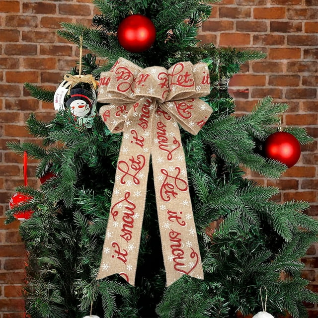 Adornos navideños, adornos navideños, regalos navideños, lazo navideño, decoración de ambiente festivo, material de poliéster, accesorios navideños, lazo decorativo de tela