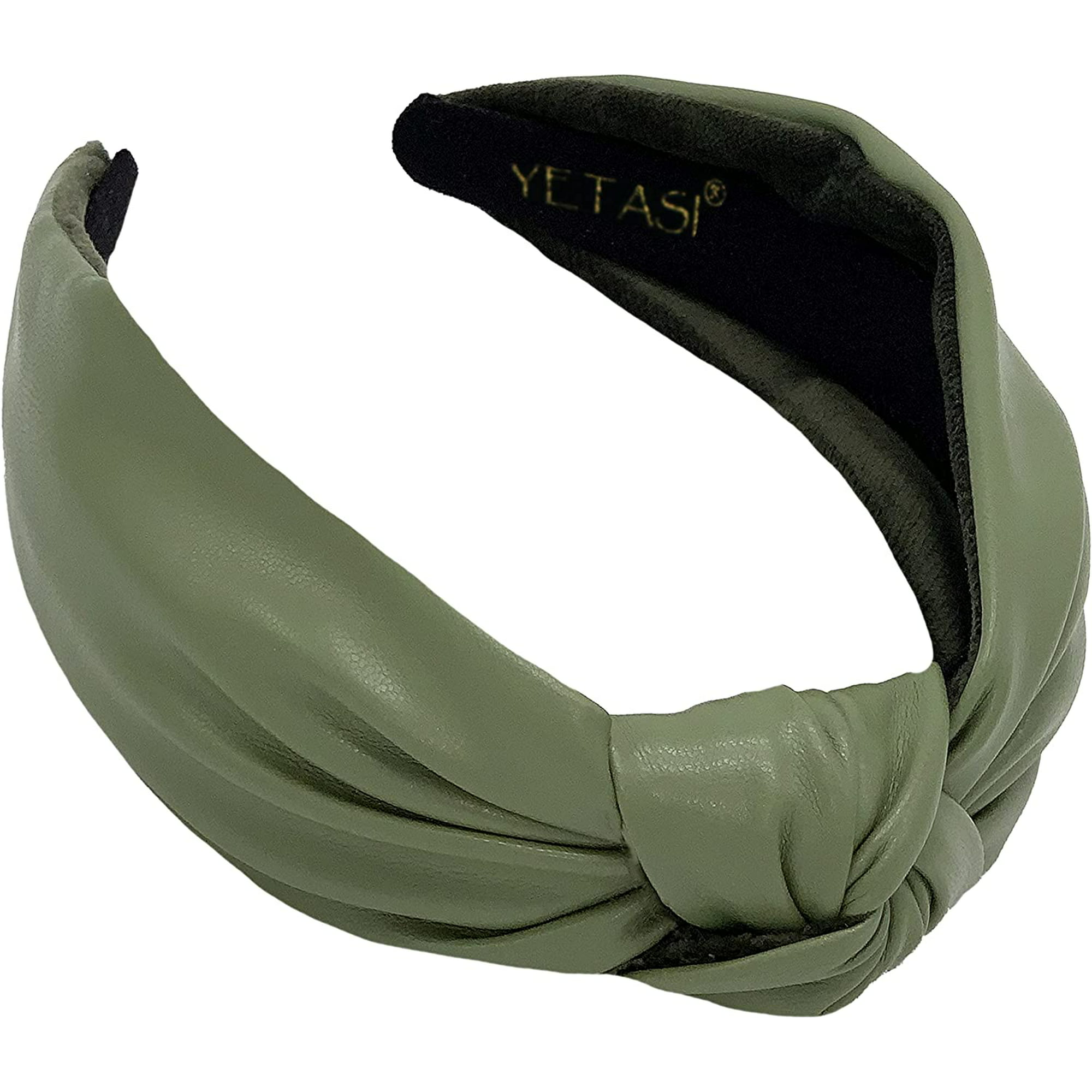 Leather Knotted Headband for Women goes with everything, Olive Green Knot  Headbands for women are Classy. Faux Leather headband Women Made with Soft  Material. Comfortable Fashion Headbands for Women | Walmart Canada