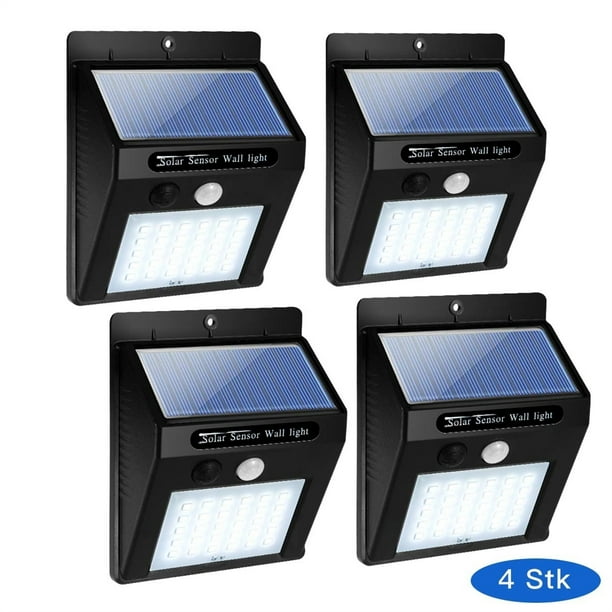Costway Luz Solar Exterior 30LED Lámpara Solar con Sensor Luz de Pared Seguridad para Jardín Patio Corredor Terraza 96 x 124 x 48 mm