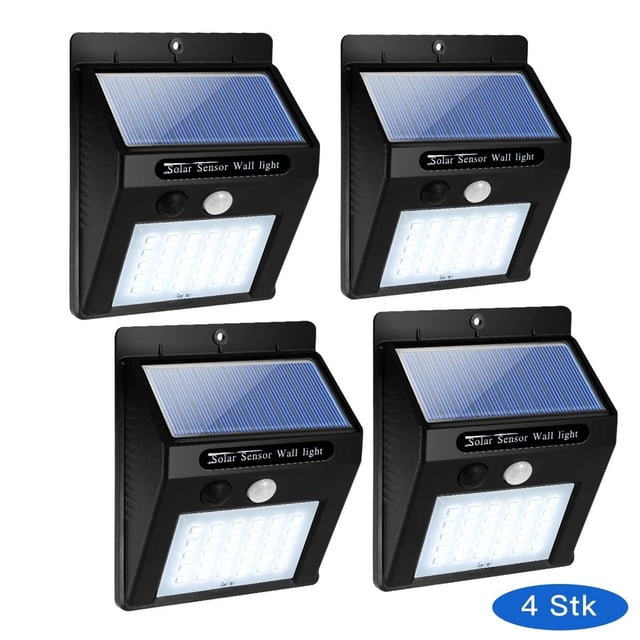 Costway Luz Solar Exterior 30LED Lámpara Solar con Sensor Luz de Pared Seguridad para Jardín Patio Corredor Terraza 96 x 124 x 48 mm