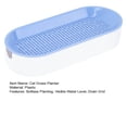 thumbnail image 7 of opvise Cat Grass Planter Soilless Planting Visible Water Level Drain Grid U-hole Sturdy Sink Detachable Catnip Grow Box Blue, 7 of 7