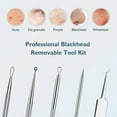 thumbnail image 7 of Professional 9-in-1 Blackhead Remover Tool Kit - Stainless Steel Pimple Popper, Extractor, Comedone Tweezers & Brow Razors for Home Facial Care, Acne & Pore Cleansing, Portable Case, 7 of 7