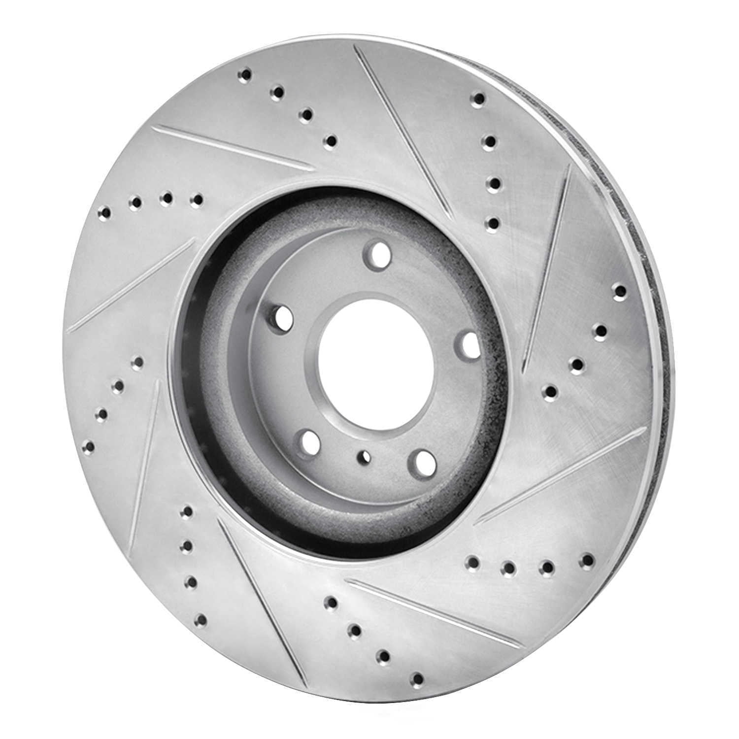 Dynamic Friction Company 631-68011L DFC Brake Rotor - Drilled And Slotted - Silver