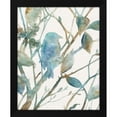 thumbnail image 2 of Carol Robinson 15x18 Black Modern Wood Framed Wall Art Titled - Teal Bluebird Silhouette I, 2 of 6