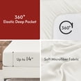 thumbnail image 3 of Sasttie 7 Pieces Queen Comforter Set, Reversible Bed in a Bag, All Season Bedding Set with Comforter, Flat Sheet, Fitted Sheet, Pillowcases & Shams, Beige & White, 3 of 8