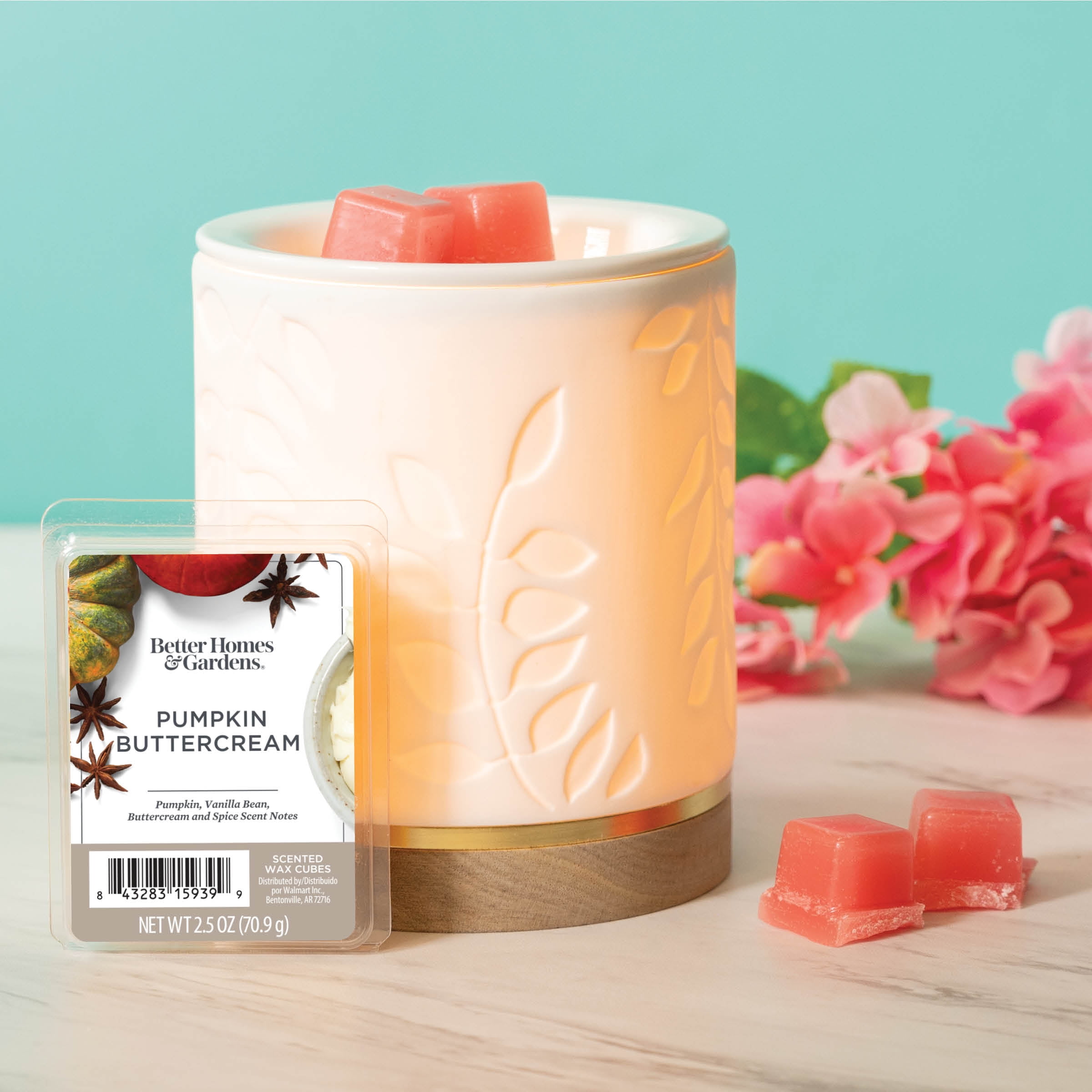 Pumpkin Buttercream Scented Wax Melts, Better Homes & Gardens, 2.5 oz (5-Pack)