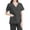 03# Dark Gray, variant on Women's Uniform Set - V-Neck Stretch Scrub Top & Drawstring Jogger Pants with Multi-Pocket Design,Dark Gray S