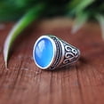 thumbnail image 5 of Blue Chalcedony Ring, 925 Silver Ring, Designer Ring, Dainty Ring, Handmade Jewelry, Minimalist Ring, Statement Ring, Boho Unisex Jewelry**, 5 of 9