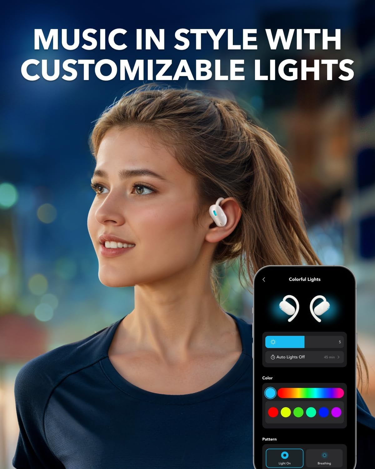 Soundcore V20i by Anker Open-Ear Headphones, Rotatable Ear Hooks, Ultra-Comfort, Snug Fit, White