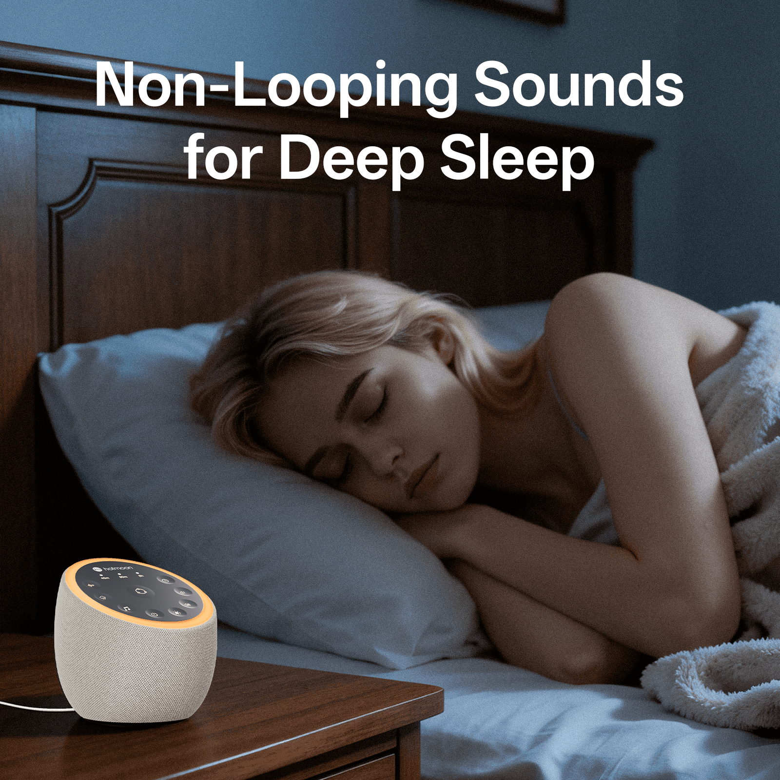 Hotmoon Cocoon 2 White Noise Sound Machine with 40 Sound, Dual Speaker ,Noise Reduction Adult Sleep Aid, Yoga, Meditation