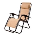 thumbnail image 3 of Elevon Adjustable Outdoor Zero Gravity Deck Recliner Lounge Chair, Beige, 3 of 5