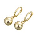 thumbnail image 5 of Jiaroswwei 1 Pair Women Hoop Earrings Solid Color Short Lightweight Ball Pendant Dangle Earrings Birthday Gift, 5 of 8