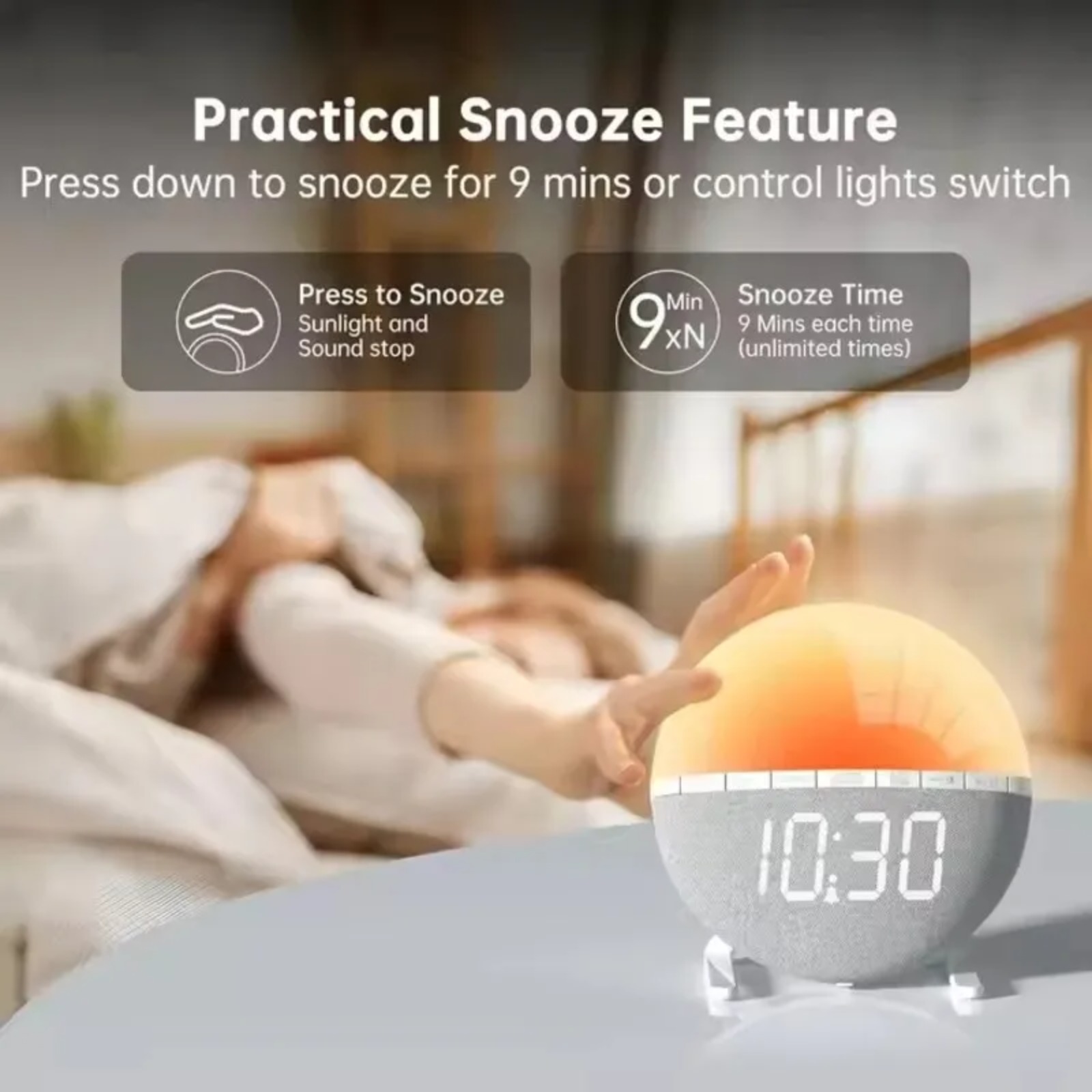 Digital alarm clock, LED alarm clock, with large LED display screen and adjustable brightness, suitable for bedrooms, offices and living rooms