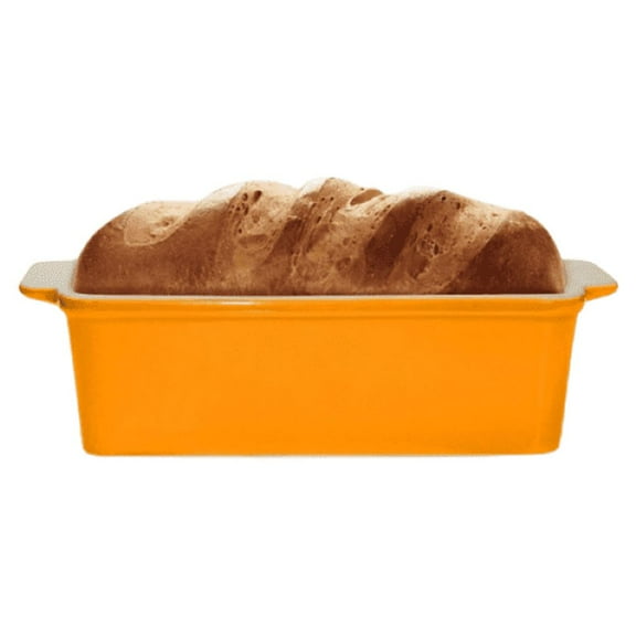 Sassafras Superstone Loaf Pan | Tangerine Glazed