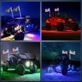 thumbnail image 6 of Waywe 2 PCS 4FT LED Whip Light with 4PCS Rock Lights Kit Spiral RGB Chasing App Remote Control Stop Turn Reverse Lights Whips for UTV ATV Truck Buggy Dune RZR, 6 of 7