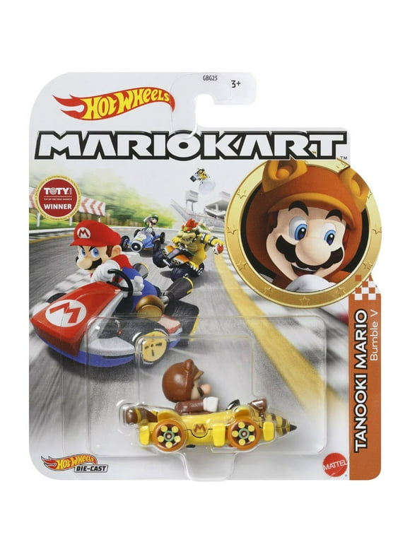Hot Wheels Mario Kart Tanooki Mario, Bumble V Vehicle