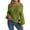 Green, variant on Women's Casual Fashion Solid Color Cold Shoulder Lantern Sleeve Sweater, Loose Fit Crochet Knit Top, Stylish Bohemian Vibe for Parties and Outings,Orange S