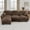 Brown, variant on Eyisean 116" Chenille Modern Modular Sectional Sofa, Comfy 3-Seater Pleated Wrinkle Design Couch with Round Pillow, Oversized Upholstered Deep Seat Sofa with Curved Round Armrests for Living Room