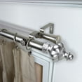 thumbnail image 2 of 1" Dia Adjustable 120"-170" Double Curtain Rod with Gerald Finials - Satin Nickel,(100-10-995-D), 2 of 3