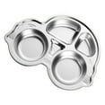 thumbnail image 2 of Plateau Divisé en Acier Inoxydable, Plateau-Repas Divisé de Qualité Alimentaire à Forme Amusante de Dessin Animé pour Enfants, avec Sections Compartimentées pour les Repas, Parfait pour la Maison, le Pique-Nique, le Camping, l'École, 2 of 8