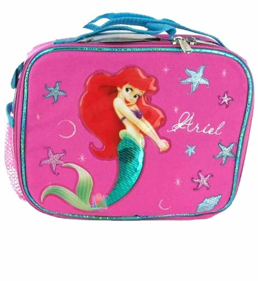 Disney Little Mermaid Ariel Lunch Bag Insulated Lunchbox Pink with