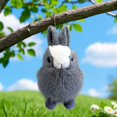 thumbnail image 6 of XUFLVPSEF Easter Decorations Bunny Plush Tree Ornaments, 1 Pcs Mini Rabbit Ornaments for Small Tree, Kids School Home Office Party Supplies Gifts, Cute Spring Decorations for Home Grey, 6 of 9