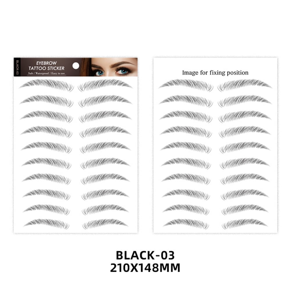 Notime Eyebrow Tattoo Sticker False Eyebrows Waterproof 7 Days Long Lasting 6D Eyebrows Kit Eye