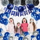 thumbnail image 5 of Juego de 47 decoraciones de fiesta de cumpleaños JAMW azul con pancarta globos de confeti, 5 of 5