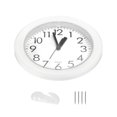 thumbnail image 3 of Unique Bargains Horloge Murale de 8 Pouces, Quartz à Piles Silencieuse Sans Tic-Tac, Ronde, Blanche, 3 of 6
