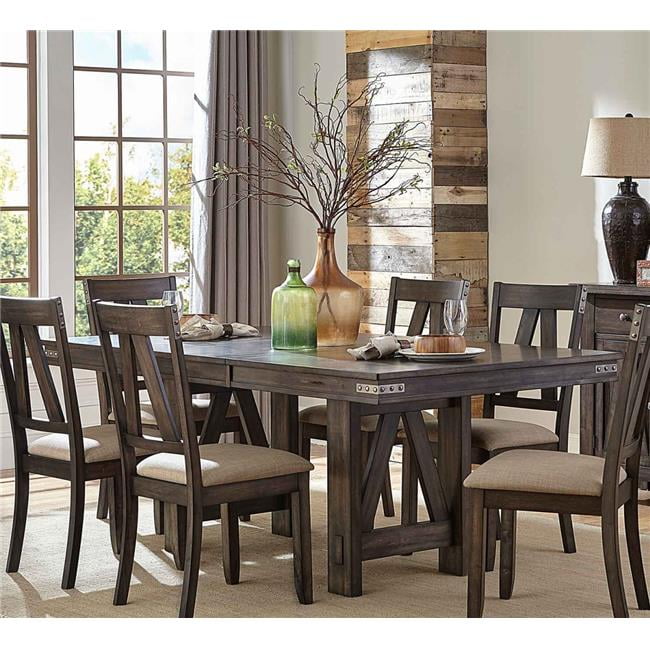 Home Elegance 5518 78 30 X 78 X 42 In 2 Piece Mattawa Trestle Dining Table With Solid Wood Top Butterfly Leaf Brown Gray Walmart Com Walmart Com