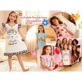thumbnail image 5 of Girls Nightgowns 2-Pack Flutter Sleeve Pajama Dress Princess Unicorn Sleepwear for Toddler to Big Kids, 5 of 7