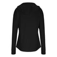 thumbnail image 5 of Nooxsoe Sun Protection Hoodie for Women Zip Hoodie Jacket Zip Up Hoodie Women Full Zip Workout Hiking Tops Hood Thumbholes Outdoor Athletic Jacket Fit Woman Cardigan A1-black S, 5 of 6