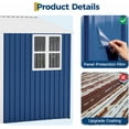 thumbnail image 4 of 10X8 FT Storage Shed,Outdoor Storage Shed with Windows & Double Doors,Outdoor Tool Shed with 450 Cu Ft Space,Metal Sheds Outdoor Storage for Garden, Backyard, Patio and Backyard, 4 of 8