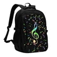 thumbnail image 1 of Disketp Music Notes Mochila de Viaje Estampada para Laptop con Puerto de Carga USB, Mochila Impermeable para Computadora – Regalo para Hombres y Mujeres, 1 of 7