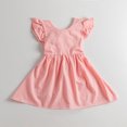 thumbnail image 1 of Faithtur Girl?s Pleated Fly Sleeve Solid Color Bow Backless A-line Dress, 1 of 10