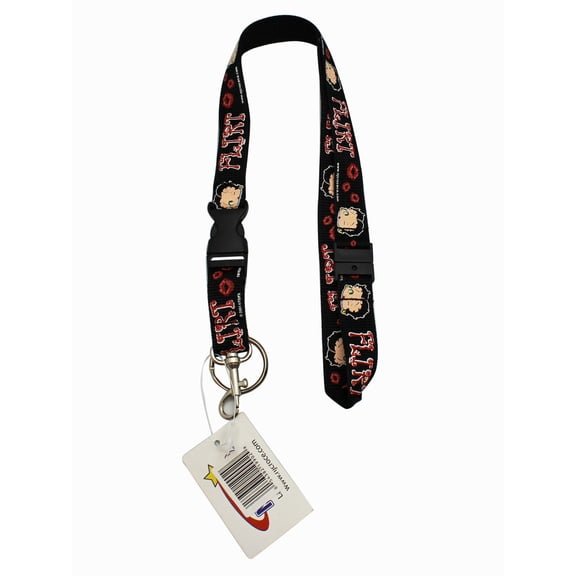 Betty Boop Easy Clip Black Colored Lanyard