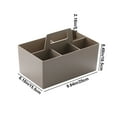 thumbnail image 3 of Stackable Plastic Storage Basket with Lid & Partition | Double Compartment Desktop Organizer for Makeup, Jewelry & Stationery, 3 of 6